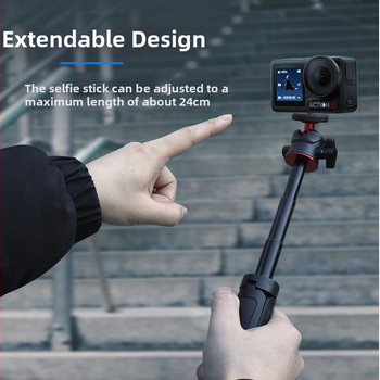 Selfie predlžovacia tyč pre DJI Action 5 Pro a Osmo Pocket 3, 3-dielna, ABS + hliníková zliatina, nosnosť do 2 kg