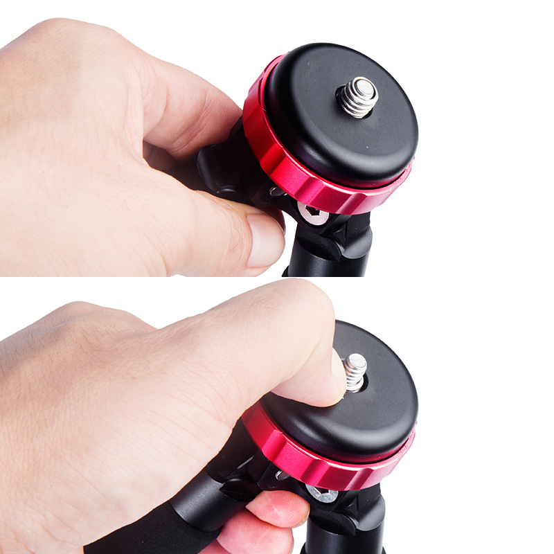 Asztali mobiltelefon tripod MT-02, alumíniumötvözet, két részes, terhelhetőség >20 kg, súly 0,36 kg