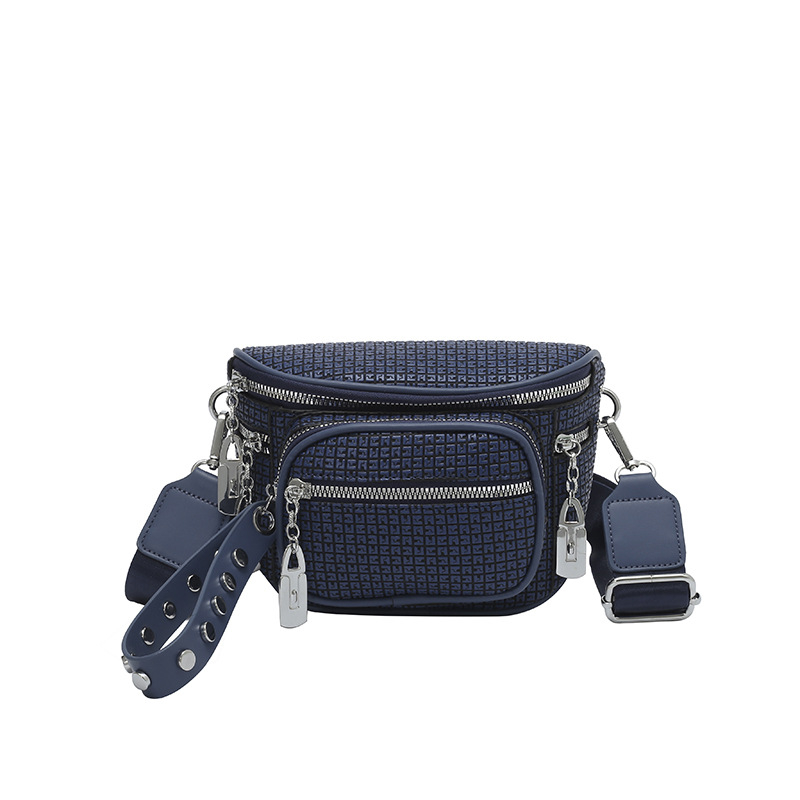 Ženska torbica preko ramena u retro stilu s rivet detaljima, PU koža, veliki kapacitet (Materijal: PU; Godina izdanja: jesen 2025; Podstava: bez podstave; Zatvaranje: lokot; Unutarnji džepovi: za telefon i dokumente)