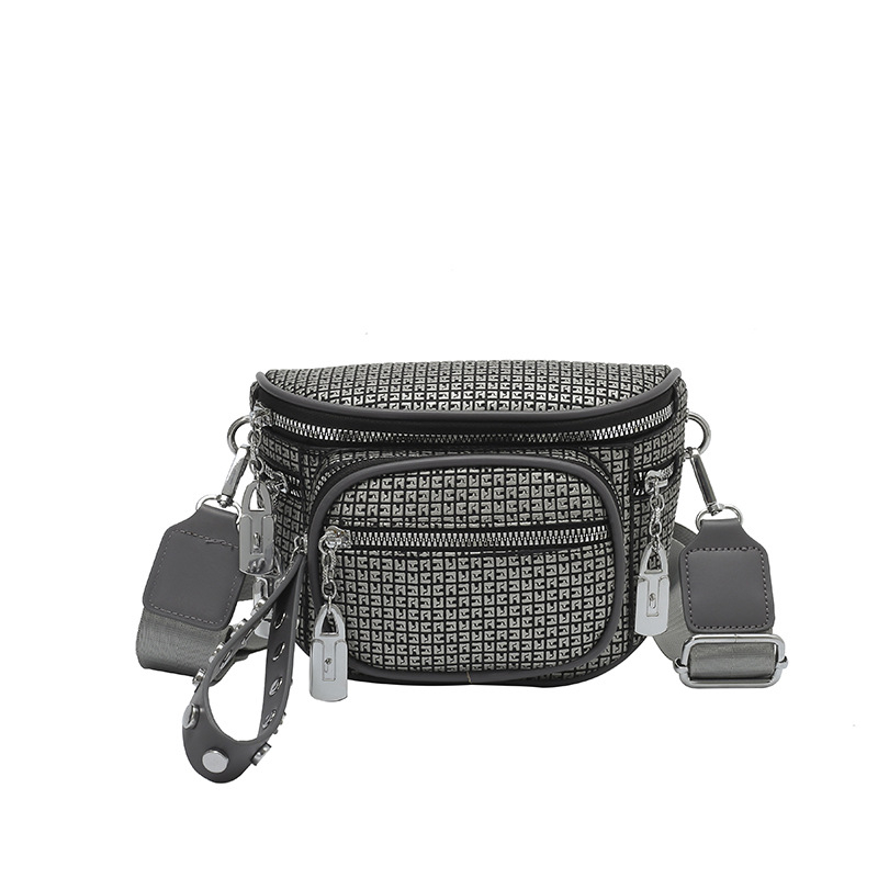 Ženska torbica preko ramena u retro stilu s rivet detaljima, PU koža, veliki kapacitet (Materijal: PU; Godina izdanja: jesen 2025; Podstava: bez podstave; Zatvaranje: lokot; Unutarnji džepovi: za telefon i dokumente)