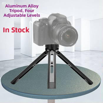 Asztali tripod telefonhoz és projektorhoz, alumínium ötvözet, négyfokozatú magasságállítás, teherbírás 6–10 kg