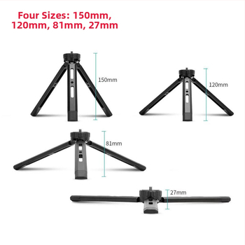 Asztali tripod telefonhoz és projektorhoz, alumínium ötvözet, négyfokozatú magasságállítás, teherbírás 6–10 kg
