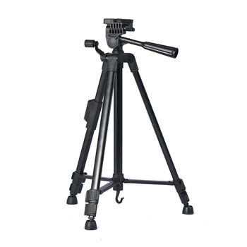Kamera tripod kültéri Bluetooth telefonos élő közvetítéshez, teleszkópos, 4 tagú, fém, gyorskioldó, tömeg 600 g, teher 2 kg alatt