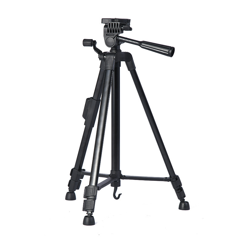 Kamera tripod kültéri Bluetooth telefonos élő közvetítéshez, teleszkópos, 4 tagú, fém, gyorskioldó, tömeg 600 g, teher 2 kg alatt