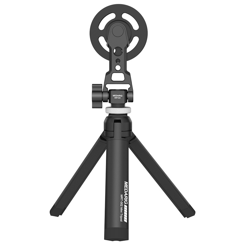 Medarig Asztali mini állvány alumínium ötvözetből mágneses telefon tartóval, Modell MRT002 + MRP001, Teherbírás 0-3 kg