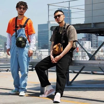 Unisex Crossbody torba - najlon, gradski stil, kvadratnog oblika, zatvarač