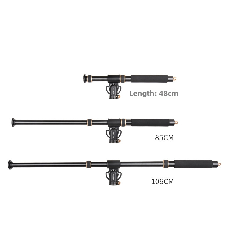 Light Age QZSD-YT03 integrovaný hliníkový statív s výsuvnou tyčou pre DSLR a video, 3 sekcie, nosnosť 2–5 kg