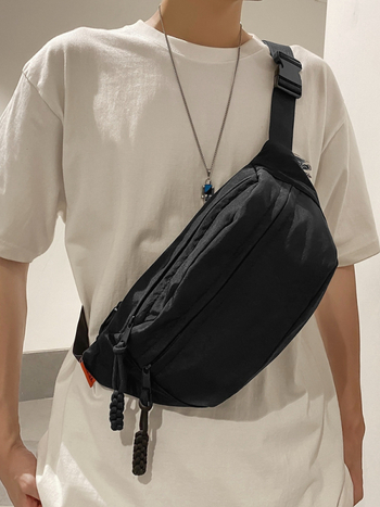 Crossbody torba velikog kapaciteta, uličnog stila, najlon materijal, zatvarač, unutarnja organizacija: džep za mobitel i laminirani džep na zatvarač, za svakodnevnu upotrebu