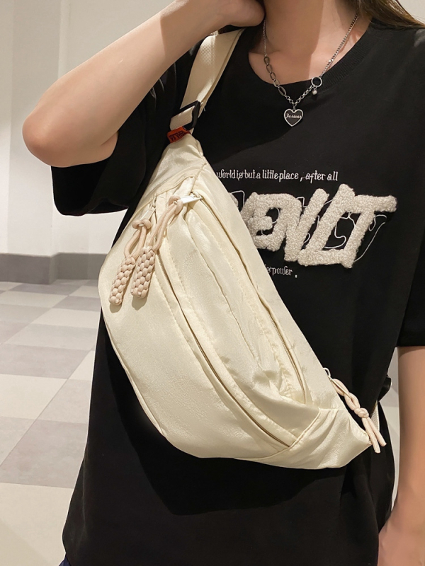 Crossbody torba velikog kapaciteta, uličnog stila, najlon materijal, zatvarač, unutarnja organizacija: džep za mobitel i laminirani džep na zatvarač, za svakodnevnu upotrebu