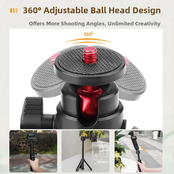 Flymile stovas DJI Action 5 Pro — išplėtimo lazdelės laikiklis, Pocket 3 teleskopinis stovas, 102.7 g