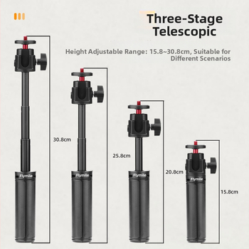 Flymile stovas DJI Action 5 Pro — išplėtimo lazdelės laikiklis, Pocket 3 teleskopinis stovas, 102.7 g
