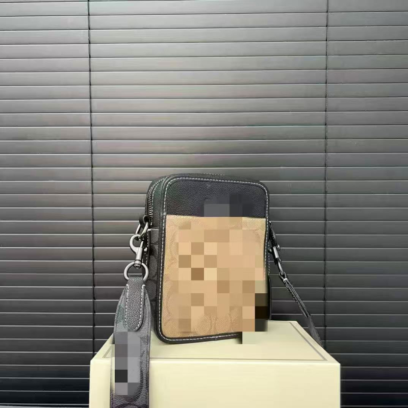 Geantă crossbody pentru bărbați — stil street fashion, material PVC, rezistență la uzură, model litere, căptușeală poliester