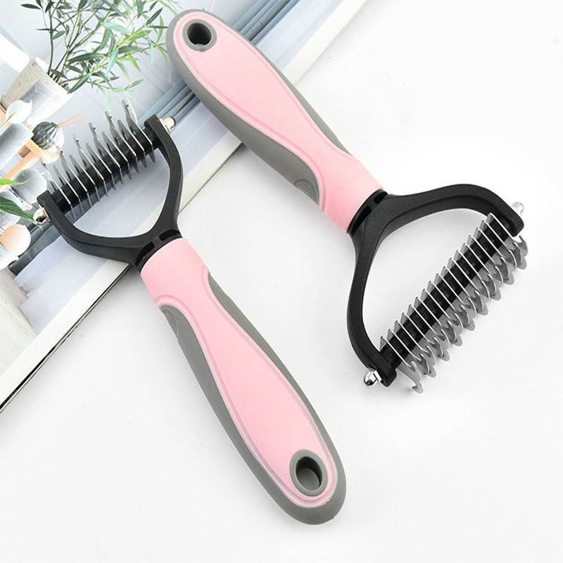 Pieptene de îngrijire pentru animale de companie pentru pisici și câini, din oțel inoxidabil, îndepărtare păr, instrument de curățare, Holy Pet