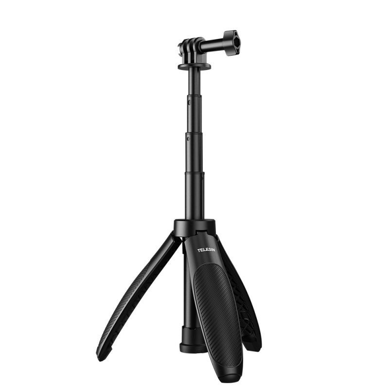 TELESIN Mini Selfie Stick 2.0 Universal, Aluminiu și Plastic, Trepied