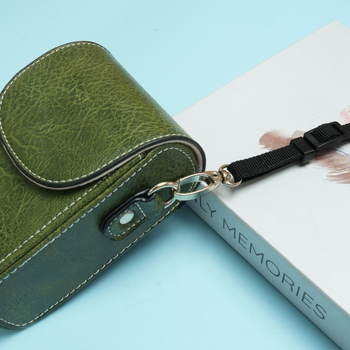 Geantă de cameră compatibilă cu Sony RX100 M7/M5 și ZV-1, husă de protecție din piele PU, curea de umăr, stil urban minimalist