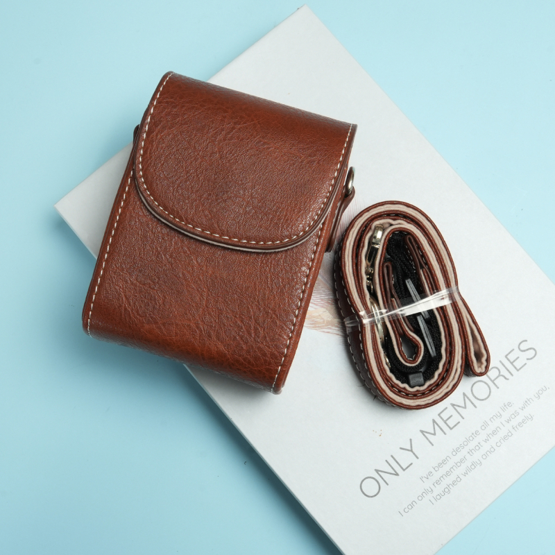 Geantă de cameră compatibilă cu Sony RX100 M7/M5 și ZV-1, husă de protecție din piele PU, curea de umăr, stil urban minimalist