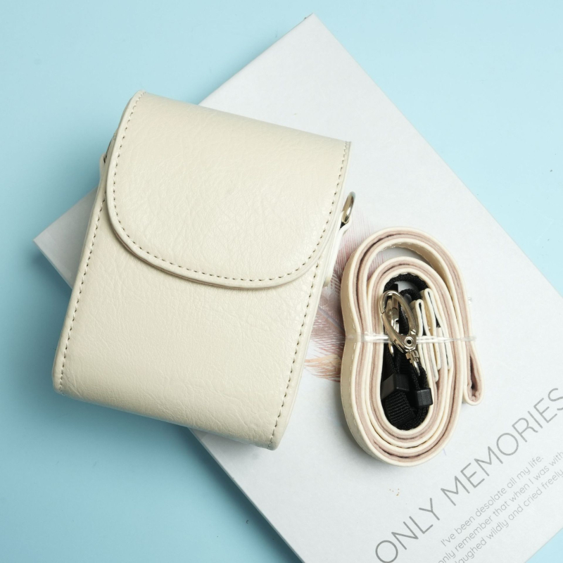 Geantă de cameră compatibilă cu Sony RX100 M7/M5 și ZV-1, husă de protecție din piele PU, curea de umăr, stil urban minimalist