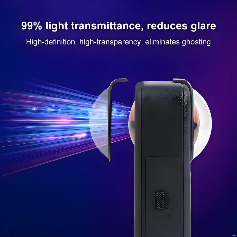 Zaštitni poklop za objektiv za DJI Osmo 360, PC materijal, kompatibilno s Osmo 360; uključuje 2 zaštitne leće i 2 pamukasta jastučića