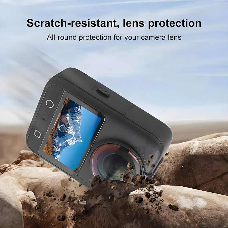 Zaštitni poklop za objektiv za DJI Osmo 360, PC materijal, kompatibilno s Osmo 360; uključuje 2 zaštitne leće i 2 pamukasta jastučića