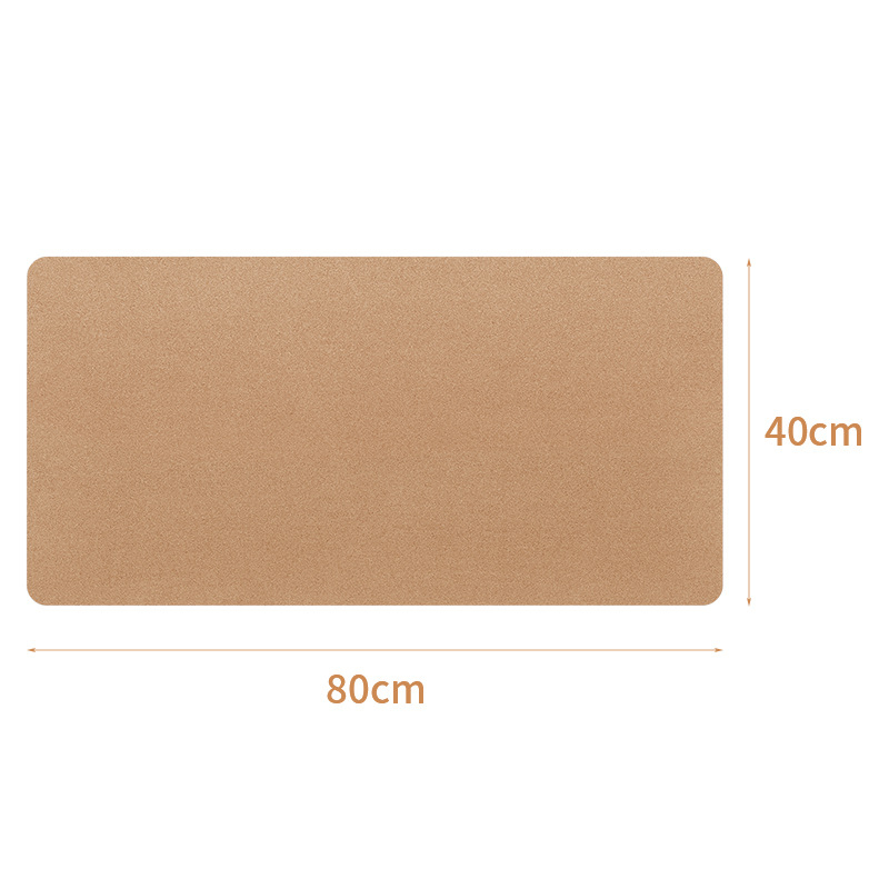 Velika dvostruka podloga za stol s osnovom od kore i gume, protuklizna, za pisanje i miš, 80 × 40 cm