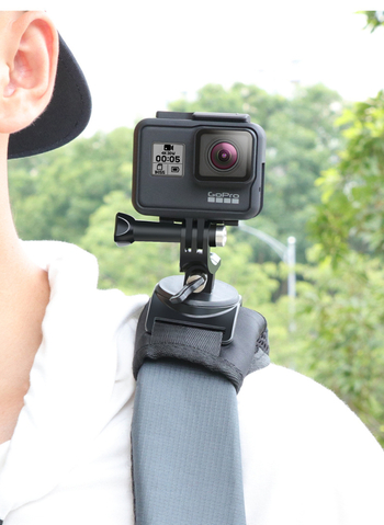 Clip pentru rucsac cu suport pentru curea, rotire de 360°, compatibil Insta360 Action3, pânză + PU