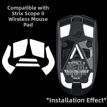 ASUS ROG Shadow Blade 2 / Moon Blade peli kāju uzlīmes – teflona izliekta mala, neslīdošas, izturīgas nolietošanai