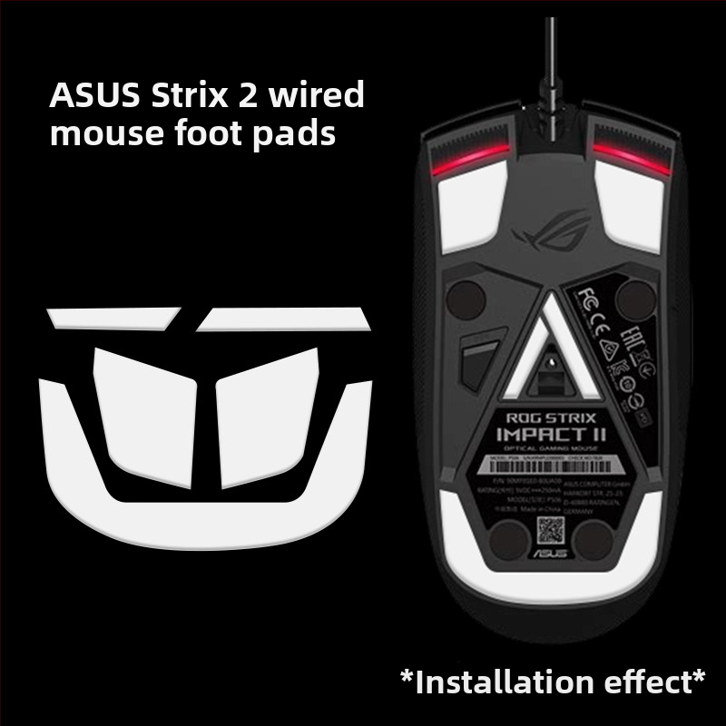 ASUS ROG Shadow Blade 2 / Moon Blade peli kāju uzlīmes – teflona izliekta mala, neslīdošas, izturīgas nolietošanai