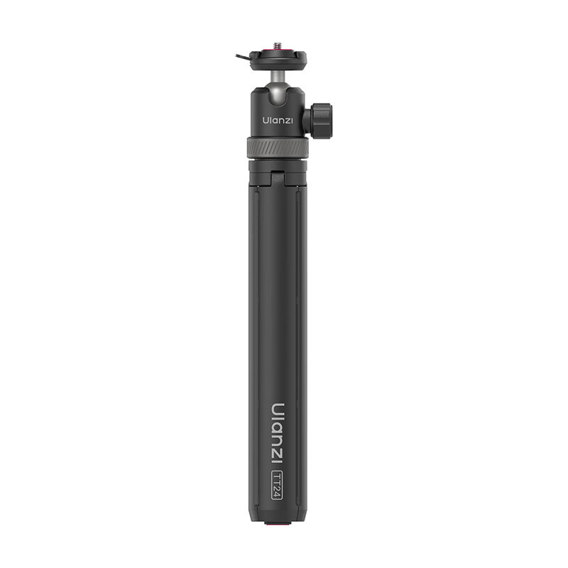Ulanzi TT24 selfie stick cu design retractabil și placă cu eliberare rapidă, trepied din aluminiu pentru DSLR/Mirrorless/Gimbal/Camere de acțiune