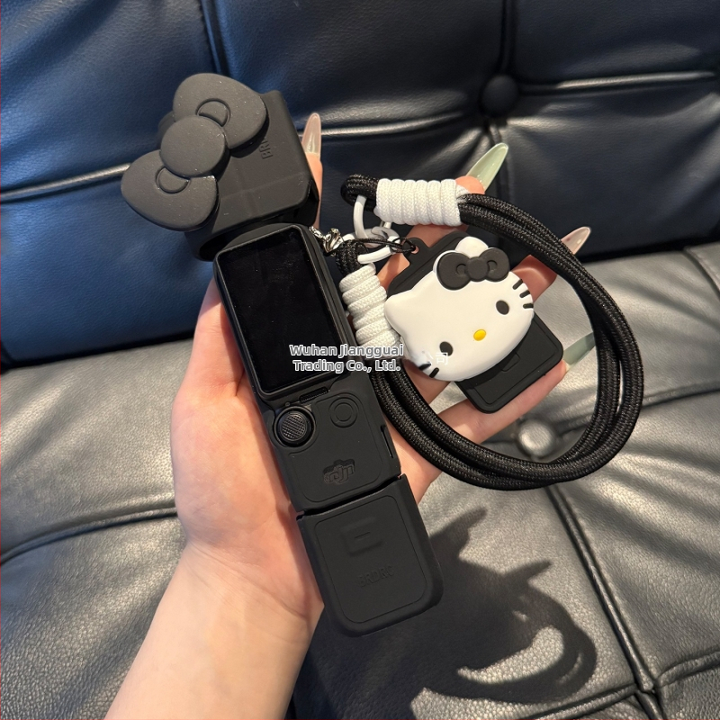 Silikónový kryt pre DJI Pocket 3 s mačacím dizajnom, ochrana objektívu a gimbalu, proti poškriabaniu