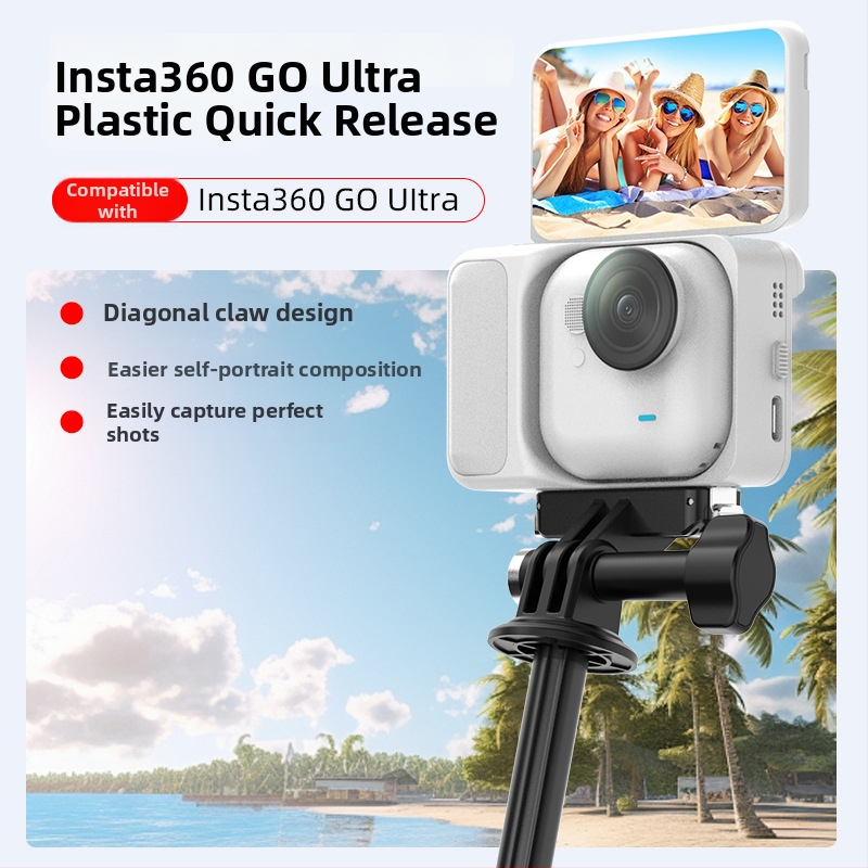 Magnetická základňa rýchleho uvoľnenia pre Insta360 GO Ultra | Model Go04, hliníková zliatina + silikon