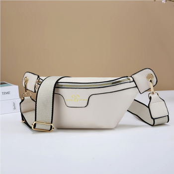 Ženska pojasna torbica od PU materijala, ljeto 2025, podstava od poliestera, zatvaranje zatvaračem, pretinac za telefon, gradski minimalistički stil.