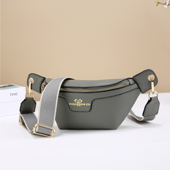 Ženska pojasna torbica od PU materijala, ljeto 2025, podstava od poliestera, zatvaranje zatvaračem, pretinac za telefon, gradski minimalistički stil.
