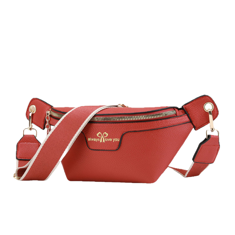 Ženska pojasna torbica od PU materijala, ljeto 2025, podstava od poliestera, zatvaranje zatvaračem, pretinac za telefon, gradski minimalistički stil.