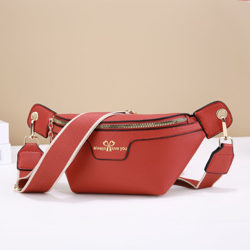 Ženska pojasna torbica od PU materijala, ljeto 2025, podstava od poliestera, zatvaranje zatvaračem, pretinac za telefon, gradski minimalistički stil.