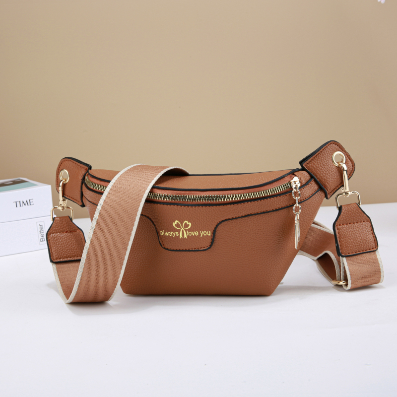 Ženska pojasna torbica od PU materijala, ljeto 2025, podstava od poliestera, zatvaranje zatvaračem, pretinac za telefon, gradski minimalistički stil.