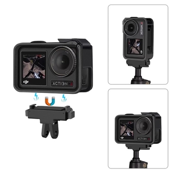 Magnetski sklopivi držač s brzim otpuštanjem za DJI Action 5/4/3 (ABS, nehrđajući čelik, magnet, silikagel)