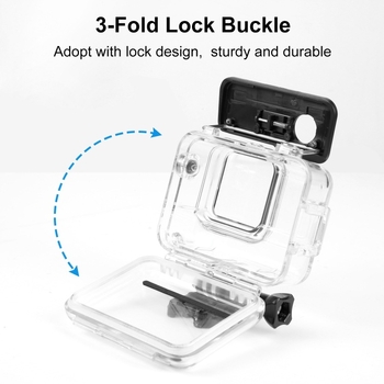 Puluz Fat Cow Pu964t Carcasă subacvatică impermeabilă pentru Insta360 Ace Pro/Pro 2, din plastic