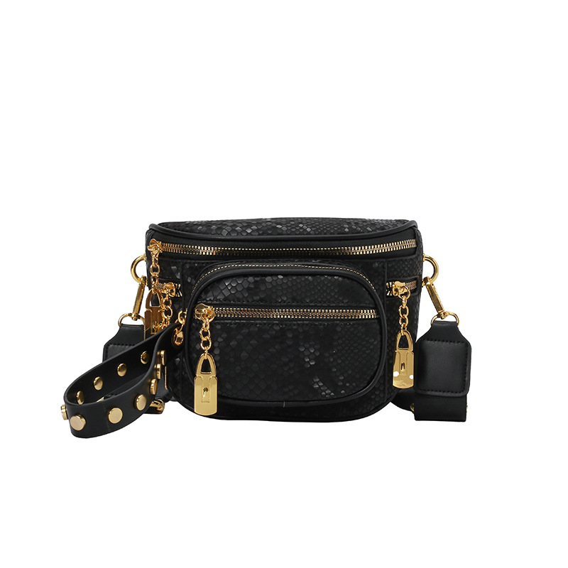 Crossbody torbica od PU, stil Saddle bag, oblik shell-type, zatvaranje na zip, laminirana unutarnja pretinac s zipom