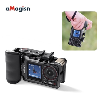 Amagisn Mâner pentru fotografiere de stradă pentru DJI Action 5Pro/4/3 – compatibil cu Action 5Pro/4/3; include ansamblu mâner pentru fotografierea de stradă; imprimare logo: suportată
