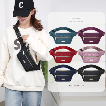 Torba za prsa od Oxford platna, gradski stil, zatvarač, džep za dokumente, ljeto 2025