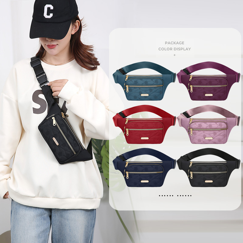 Torba za prsa od Oxford platna, gradski stil, zatvarač, džep za dokumente, ljeto 2025