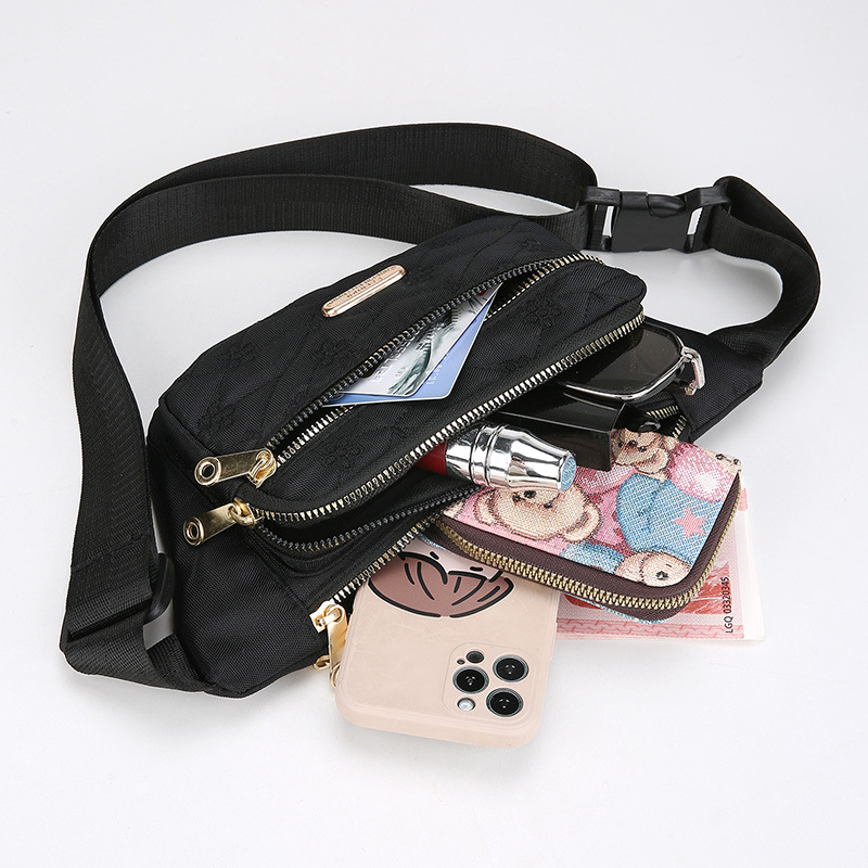 Torba za prsa od Oxford platna, gradski stil, zatvarač, džep za dokumente, ljeto 2025