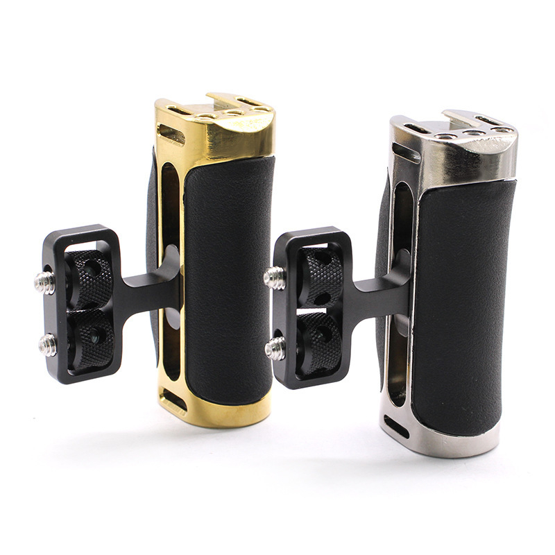 Cușcă pentru cameră cu interfață de 1/4, aliaj de aluminiu + silicon, mâner din silicon curbat