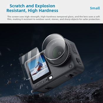 Set ochranného skla displeja pre DJI Osmo Action 6 – tvrdené sklo pre predný a zadný displej a objektív (kompatibilné s Action6/6Pro)