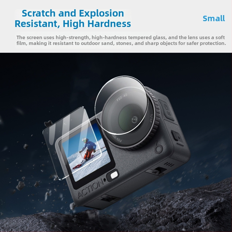 Set ochranného skla displeja pre DJI Osmo Action 6 – tvrdené sklo pre predný a zadný displej a objektív (kompatibilné s Action6/6Pro)