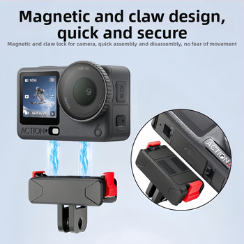 Dvojcestná magnetická rýchloupínacia základňa pre DJI Action 6 a Osmo Nano | Dj2 | Materiál: plast + kov | Balenie: 1 ks