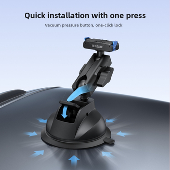Telesin plastový držiak s vákuovou podložkou pre DJI Action 5 Pro/4 a Osmo 360 – kompatibilný s Action 5 Pro/4 a Osmo 360, upevnenie na sklo vozidla