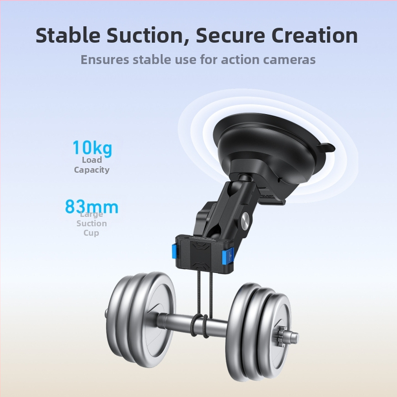 Telesin plastový držiak s vákuovou podložkou pre DJI Action 5 Pro/4 a Osmo 360 – kompatibilný s Action 5 Pro/4 a Osmo 360, upevnenie na sklo vozidla