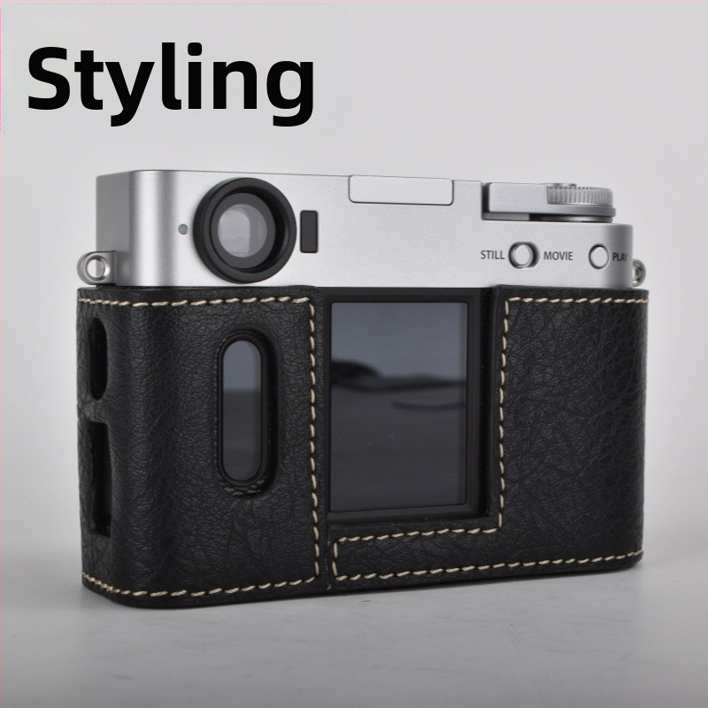 Bezzird kamera soma Fujifilm X-Half ar PU ādas dibenu, skrāpējumu izturīga, plecu siksna, iekšējā odere no pūka, ietilpst viena X-Half/X-HF kamera