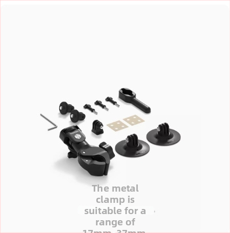 Set príslušenstva na motorku Insta360 Shadow Stone pre One X2, One X3, One RS, Go 3, Go 2 a ďalšie akčné kamery — kovová konštrukcia; obsahuje silnú svorku a ohybnú lepiacu základňu